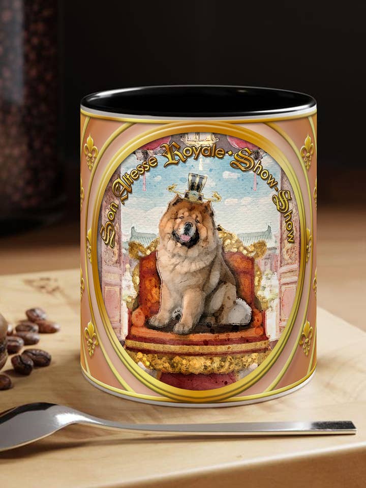 MUG Hund - CHOW-CHOW - Kollek. "Hans Kunglig Höghet" för wholesale av Miss Iz