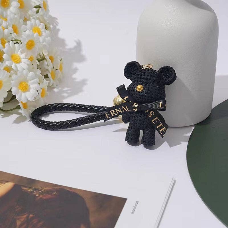 UZ Wholesale Store - Wholesale Keychain - Women's - Knitted Bear Keychain Bag Charm - Adorable and Stylish3