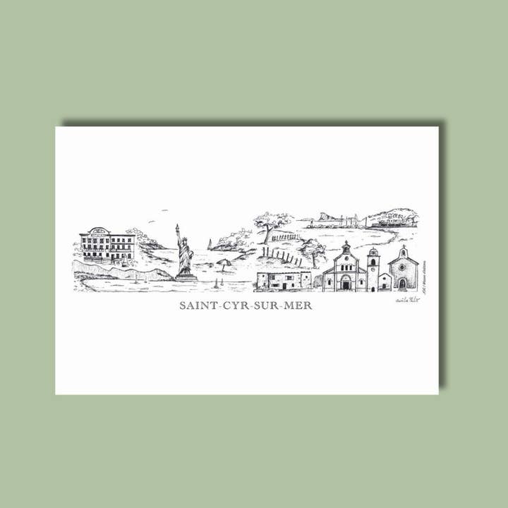 Cartel - Mural Saint-Cyr-sur-Mer - Aurélie Philis para venta al por mayor de JOG | Maison d’éditions