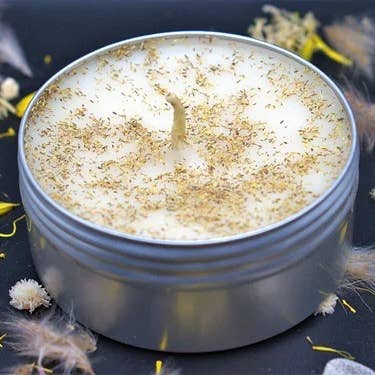 Easley Haus, Apothecary & Oddities – Großhandel Reisekerzen – Bienenwachskerze - Vanille-Honig-Lavendel mit getrockneter1