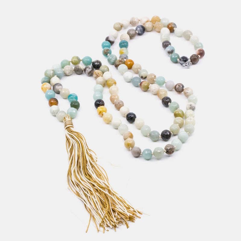 Turkos Mala Halsband Amazonit Y-YOGA for wholesale on Faire0