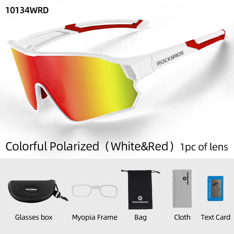 SPARE-SPECS, LLC - Wholesale Sunglasses - Unisex - ROCKBROS Polarized Full Lens Sunglasses Cycling Bicycle Glasses Outdoor Sports Eyewear UV4006