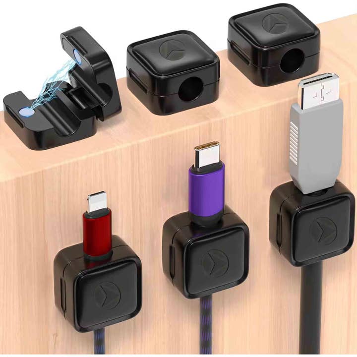 GulleeGadgets - Wholesale Cord Holder - Magnetic Cable Clips Cord Organizer - in bulk