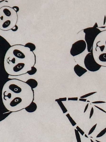 Lokta Pandas, black on mandarin for wholesale by Aitoh Company