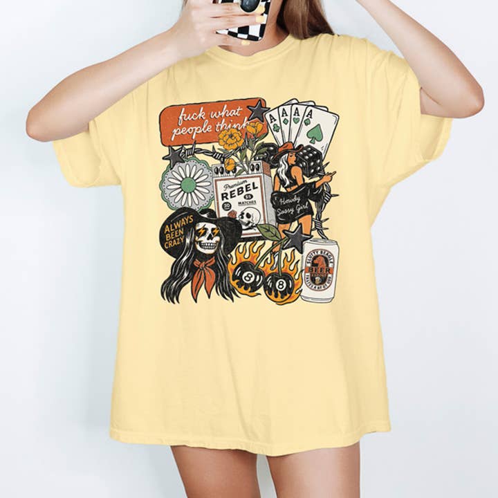 Sassy Rebel Cowgirl DTF Heat Transfer for wholesale by Trendy Transfers