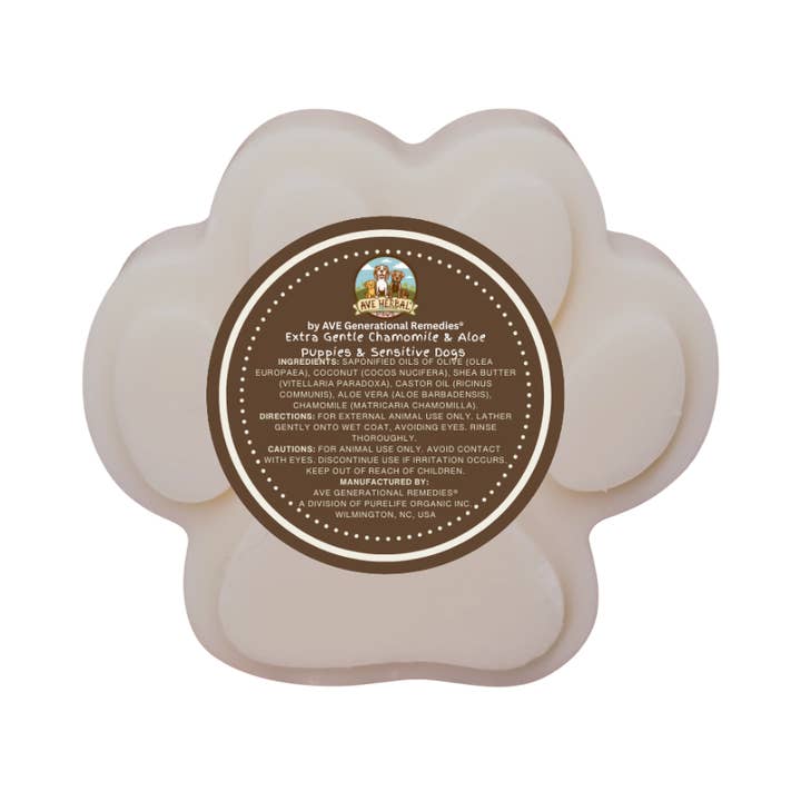 PureLife Organic Inc - Wholesale Pet Cleaning Supplies - AVE Herbal Paws Chamomile & Aloe Soap2
