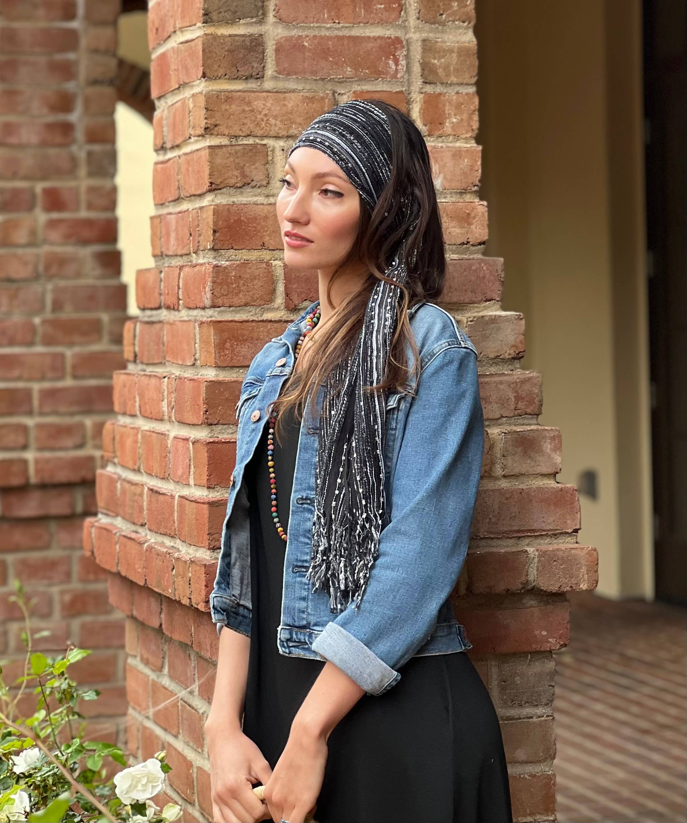 Humble Hilo – wholesale Scarf – Women's – Humble Hilo Multicolored Thread Artisan Scarf156