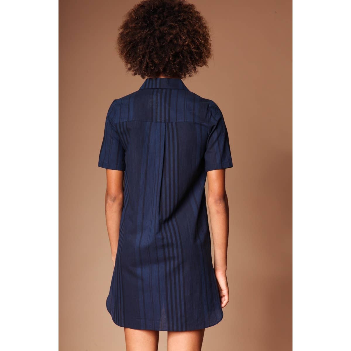 Naked Zebra Rack - Wholesale Dress - Women's - Multi Direction Stripe Shirt Dress4