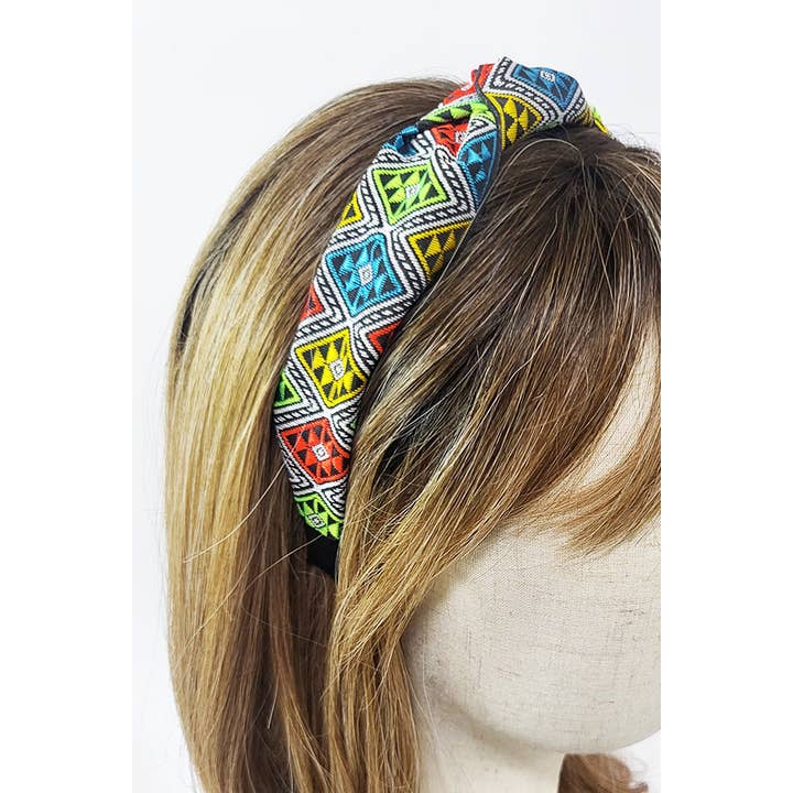 Funteze - Wholesale Fashion Headband - Women's - Aztec Center Knotted Headband
