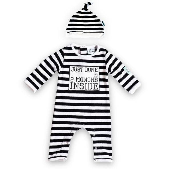 Lazy Baby® - Wholesale Clothing Set - Baby - Just Done 9 Months Inside® - Romper and Hat Bundle4