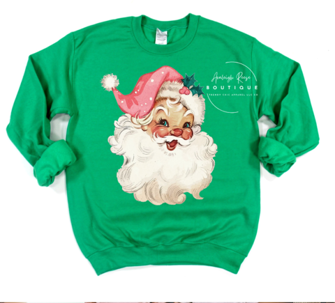 Trendy Chic Apparel LLC - Wholesale Graphic Sweatshirt - Women's - Pink Santa Hat Sweatshirts Youth & Adult3