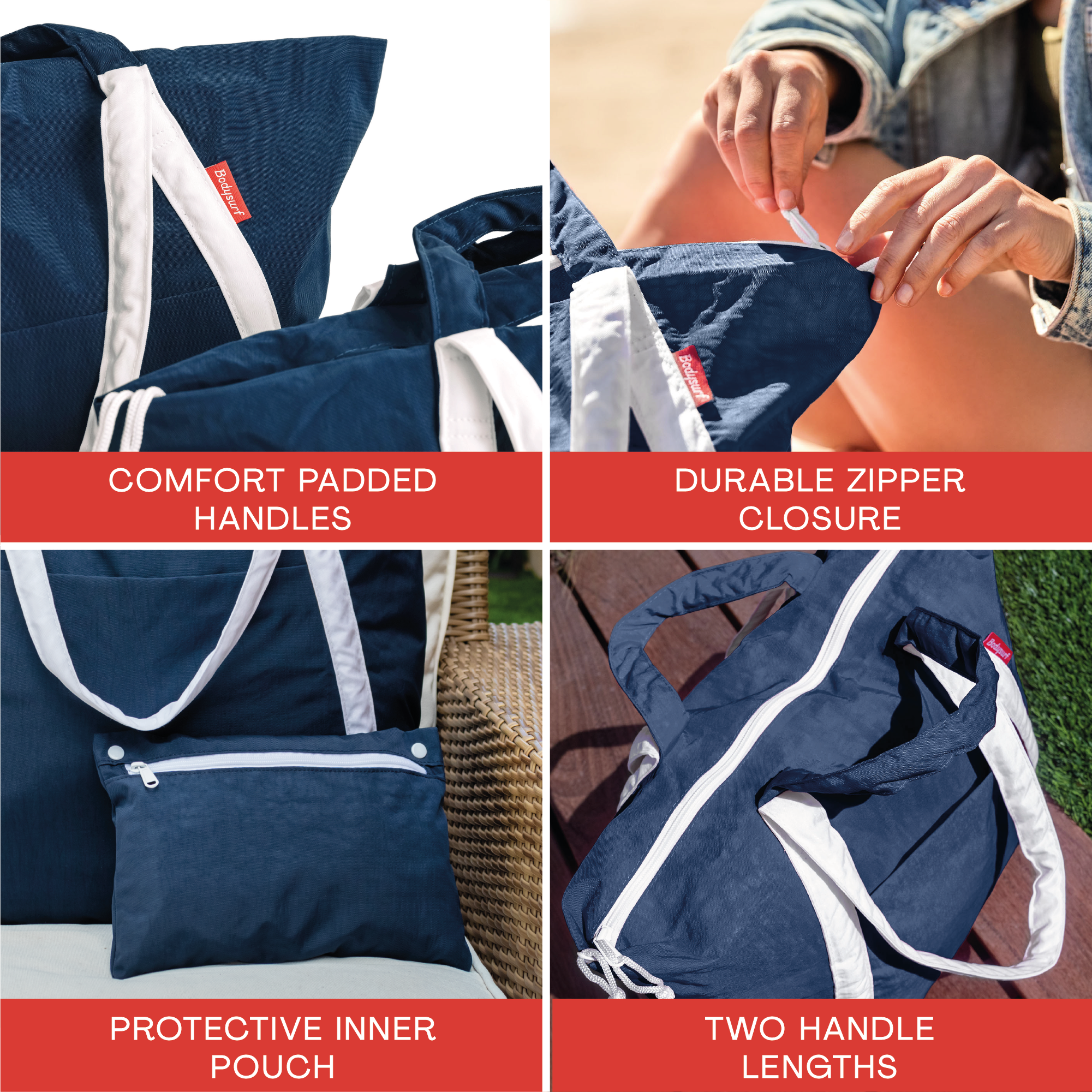 Bodysurf – Saco de praia por atacado – Bolsa de Praia Impermeável Extra Grande em Nylon Ripstop45