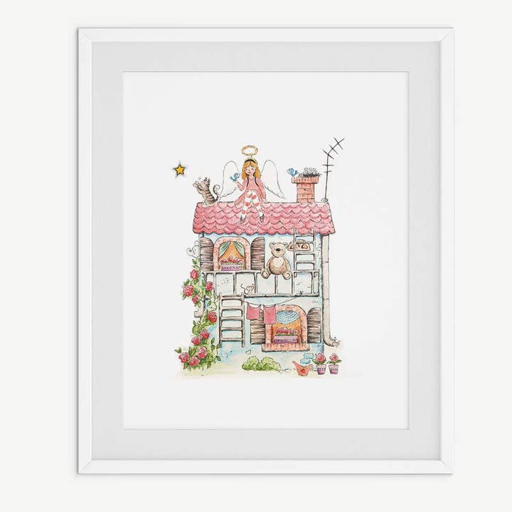 Tuscan Villa Angel Print for wholesale by Little Sharks