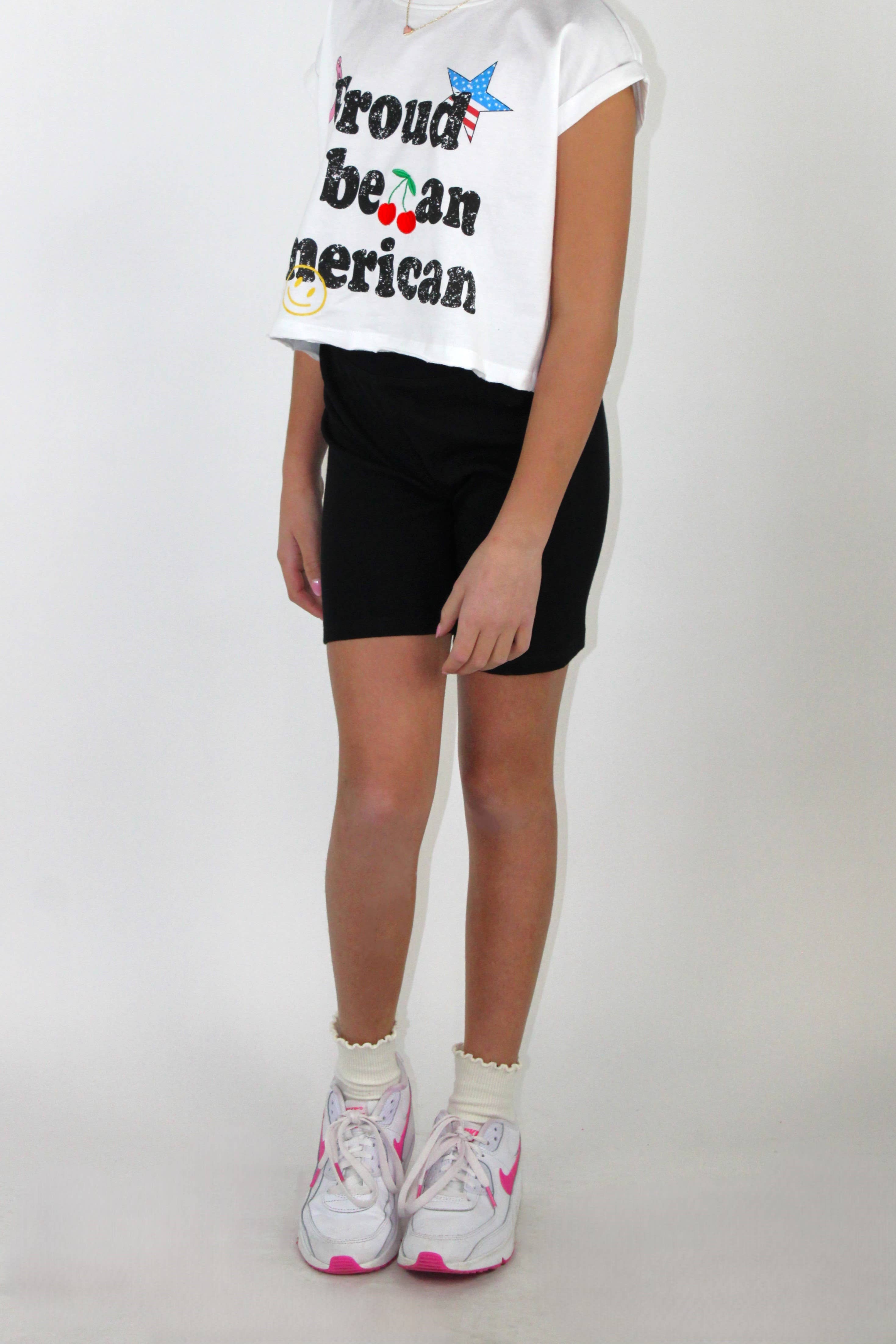 Paper Flower - Wholesale Shorts - Kids - Rib bike short - black1