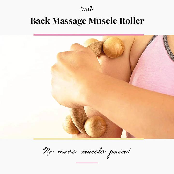 Tuuli GmbH - Wholesale Body Massager - Wooden Massager for Back Neck Shoulder Massage Roller Tool2
