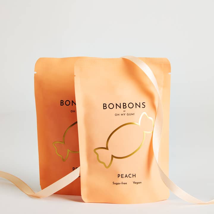 OH MY GUM! - Wholesale Hard Candy - Peach Bonbons by OH MY GUM! - Sugarless Hard Candy