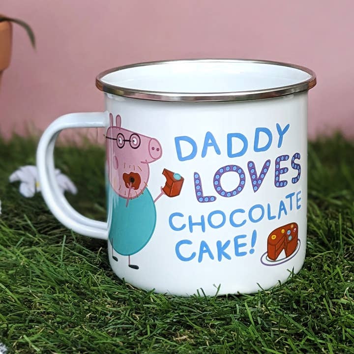 Peppa Pig - Daddy Pig Enamel Mug for wholesale by Robert Frederick Ltd