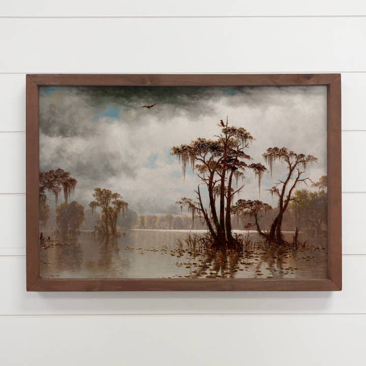 Louisiana Bayou - Framed Nature Wall Art - Lake House Decor for wholesale by Hangout Home