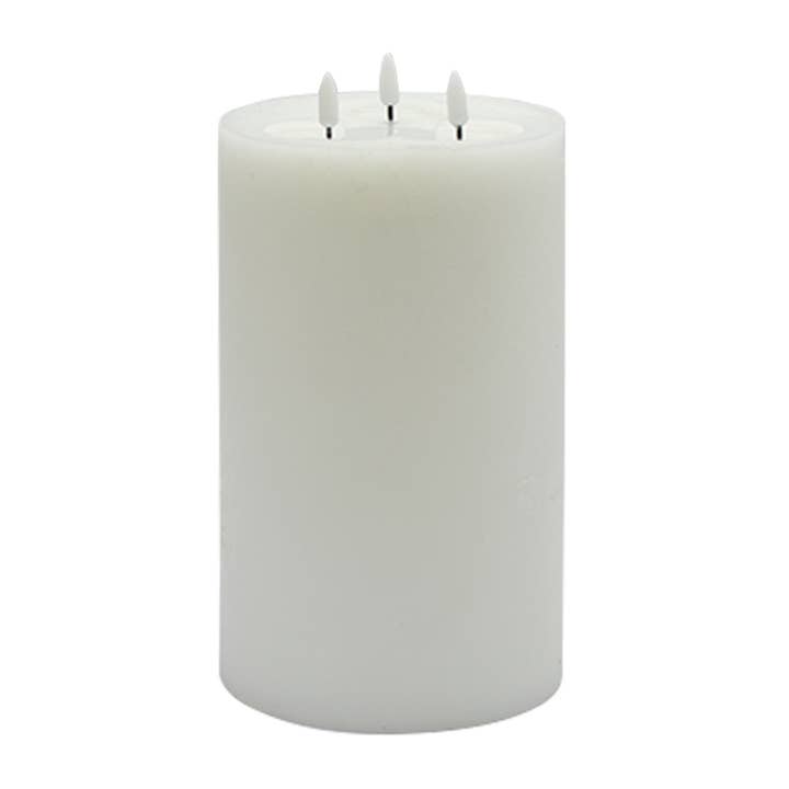 3 wick Large White Flameless Candle for wholesale on Faire2