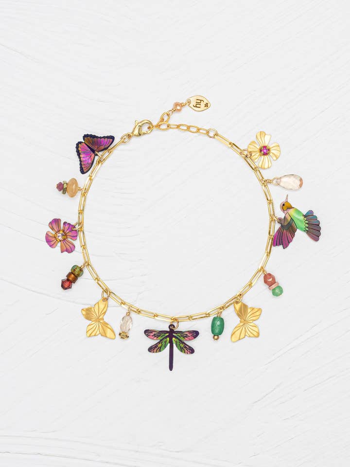Garden Whimsy Charm Bracelet for wholesale by Holly Yashi