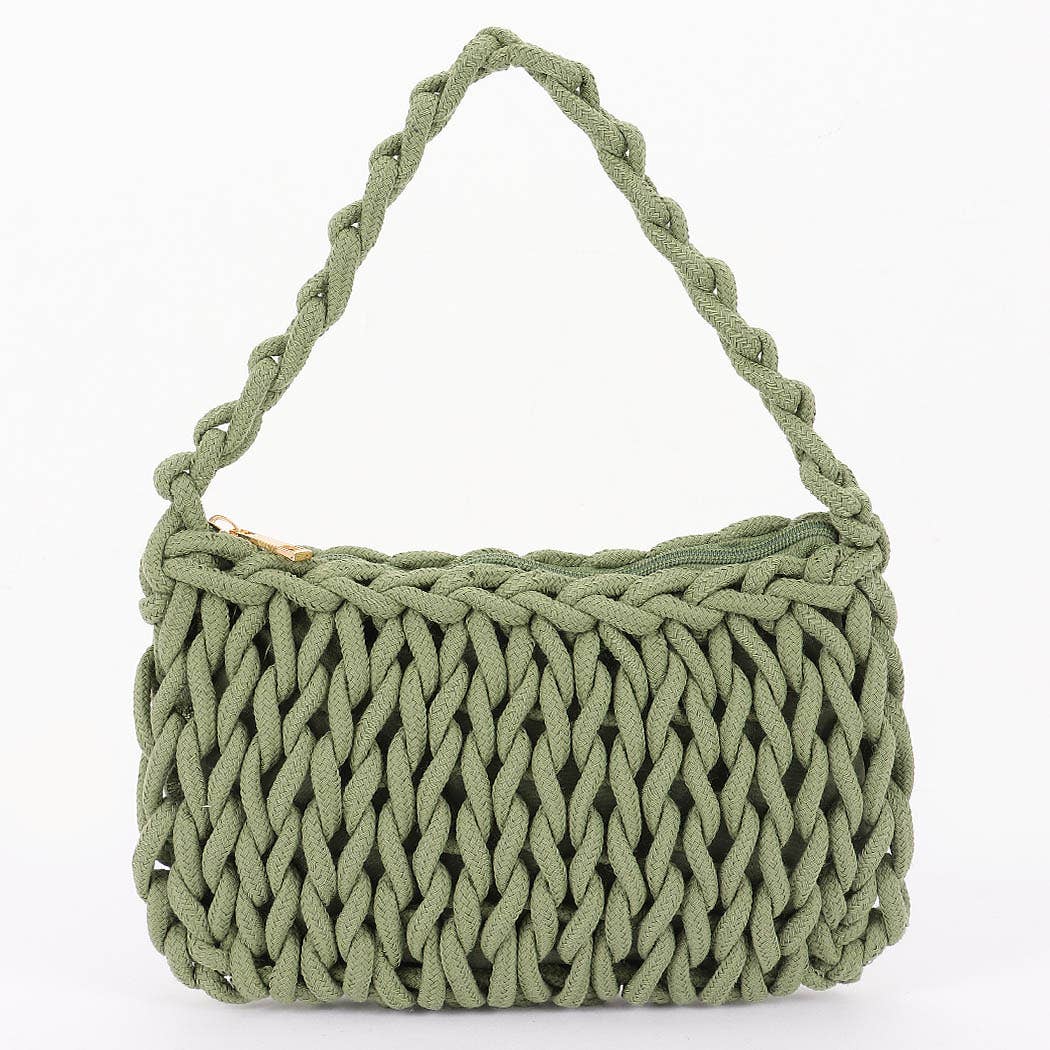 3AM BY H&D ACCESSORIES – Großhandel Schultertasche – Damen – Baumwollgeflecht Hobo-Tasche3