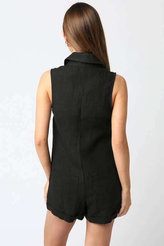 Olivaceous - Wholesale Romper - Women's - Haisley Zip Up Romper2