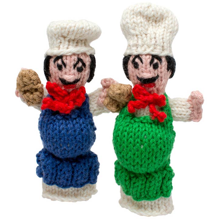 Lucuma Designs - Wholesale Finger Puppet - Kids & Baby - Chef - Organic Cotton Finger Puppet - Creative Toy