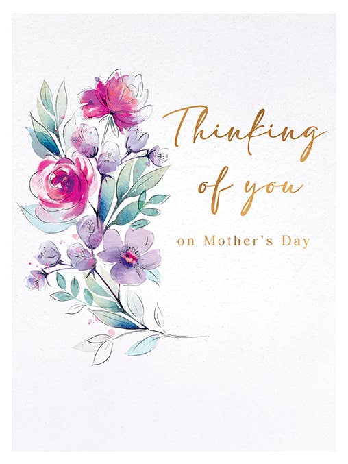 Carte de fête des mères, Pensées pour toi, Doux floral pour la vente par Piccadilly Greetings