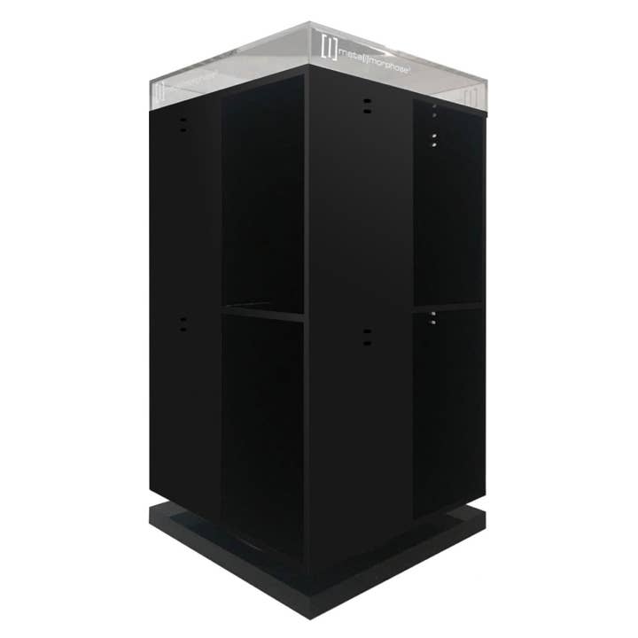 Oli Olsen – wholesale Retailer display – Accessories – Metalmorphose Black Spinning Tower For 8 Keyring Designs