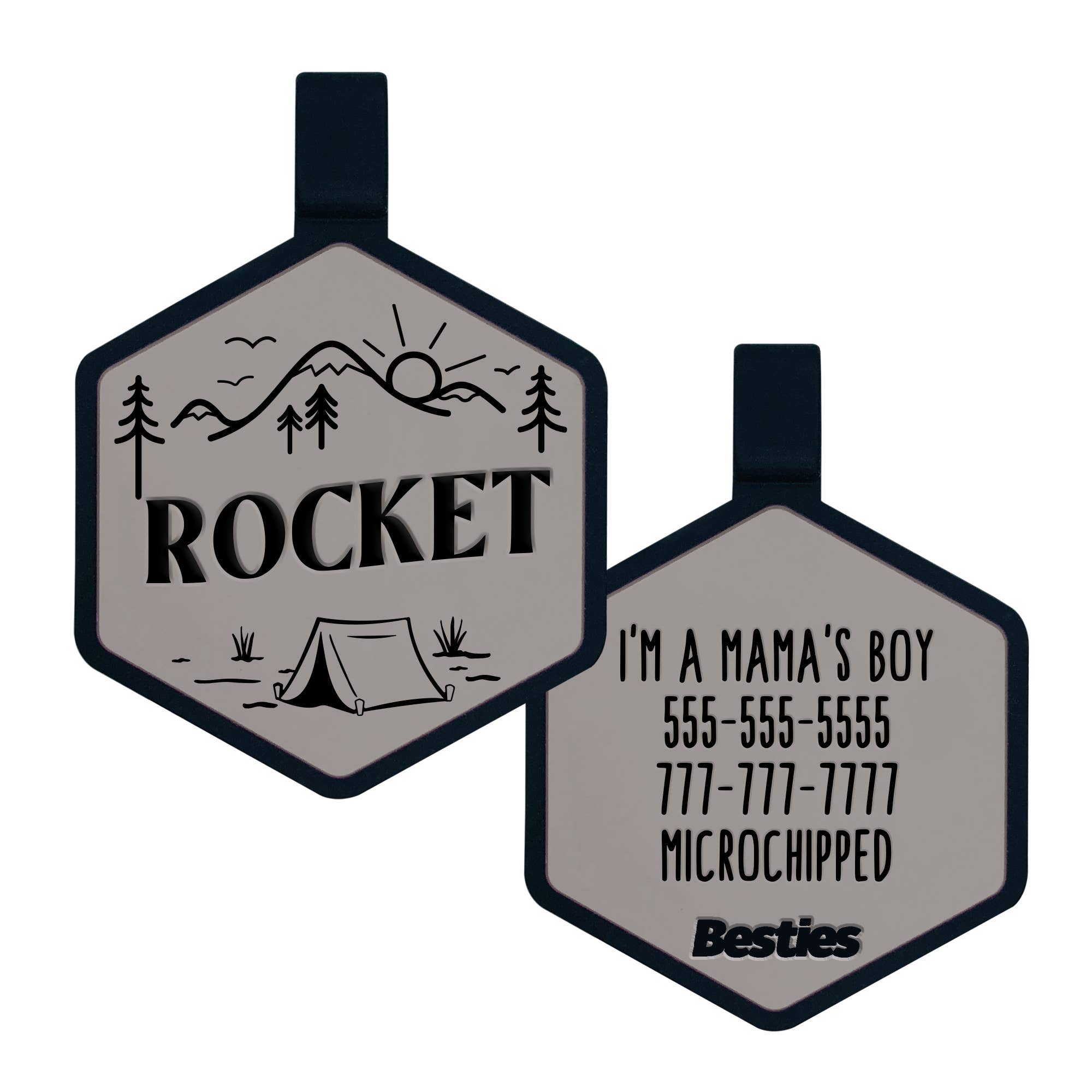 Besties Pets - Wholesale Pet Identification Tag - Dog - Adventure Is Calling Silicone Dog ID Tag17