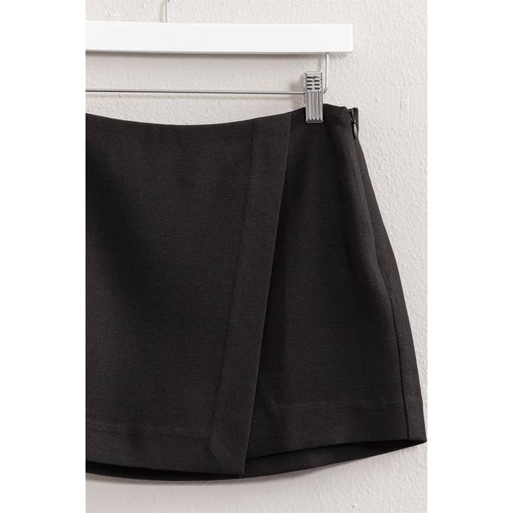 HYFVE - Wholesale Skort - Women's - HF24E523-ASYMMETRICAL WRAP MINI SKORT