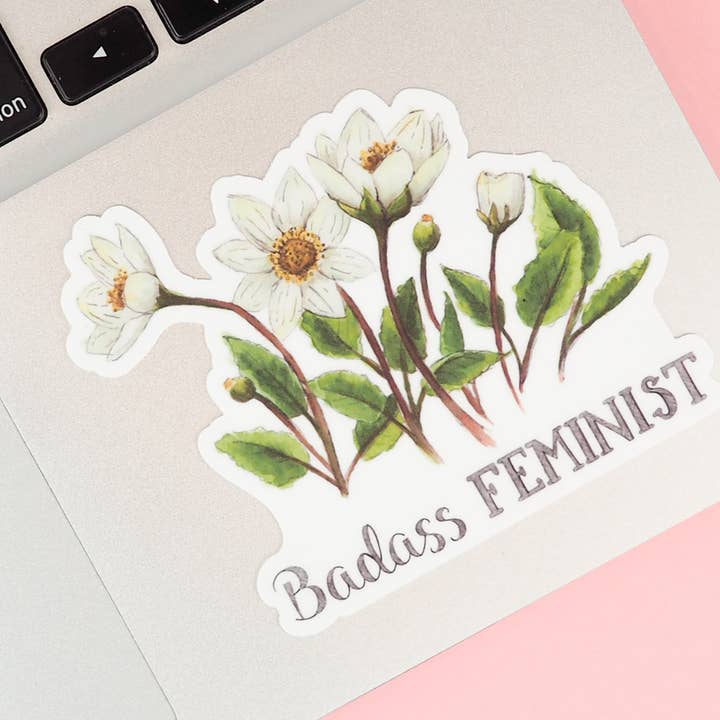 Naughty Florals - Wholesale Sticker - Badass Feminist Sticker0