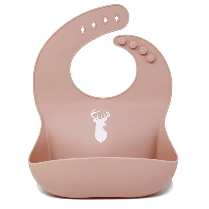 Little Knight - Wholesale Bib - Baby - Pink Deer Silhouette Bib