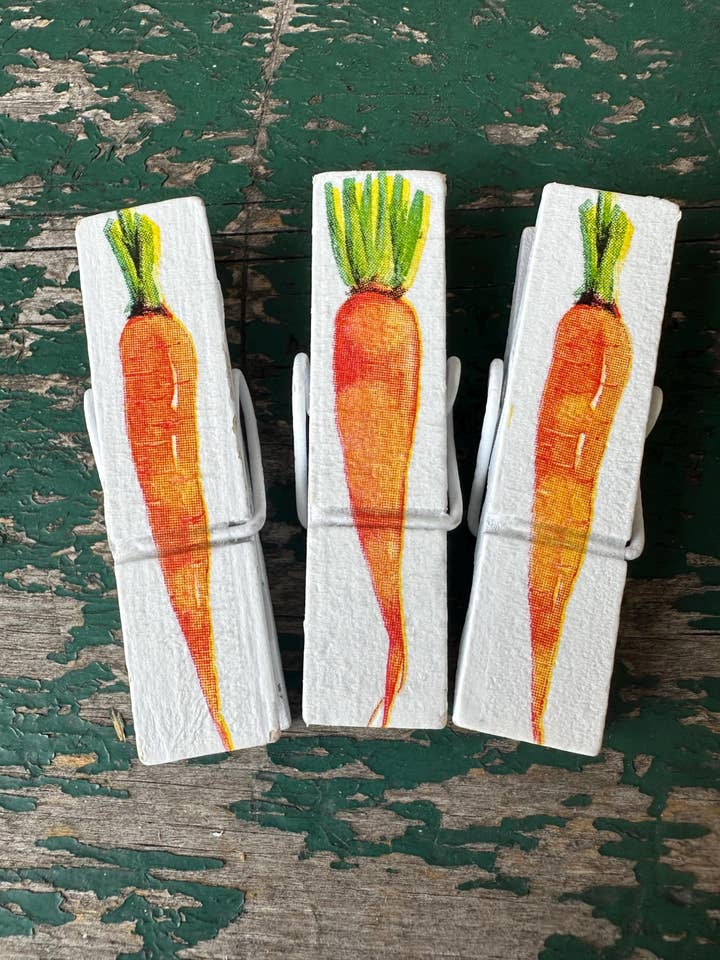 NOVO Conjunto de Três Molas para Sacos de Snacks em Forma de Cenoura por atacado de NanCBeeCreations