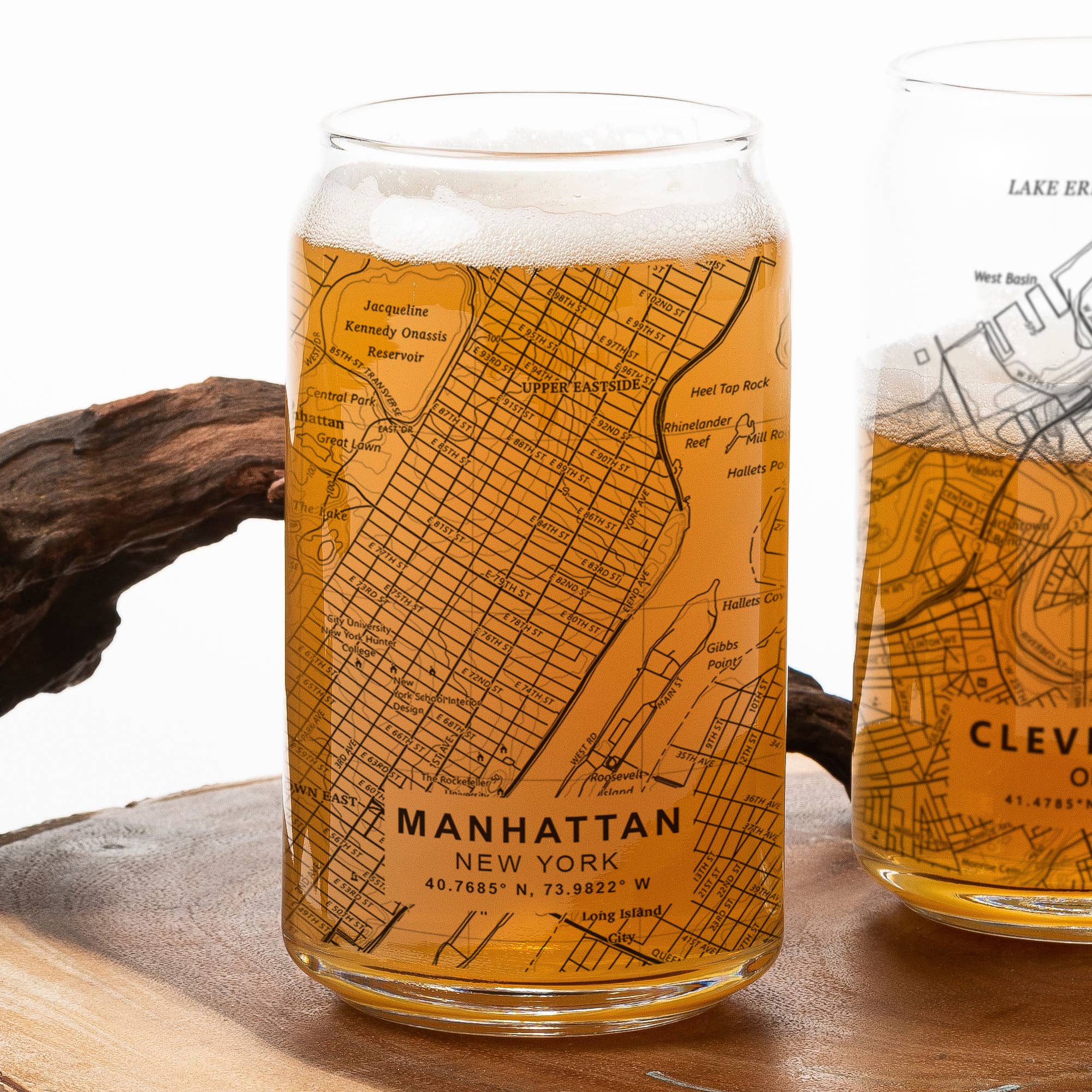 Black Lantern - Wholesale Bierglas/pul - Op maat gemaakte pintglazen met topografische kaart van stad en dorp6