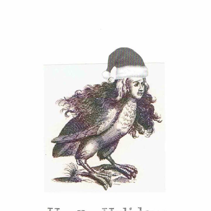 BlueSpecsStudio – wholesale Christmas card – Harpy Holidays Christmas Card | Weird Funny Mythology Holiday Card