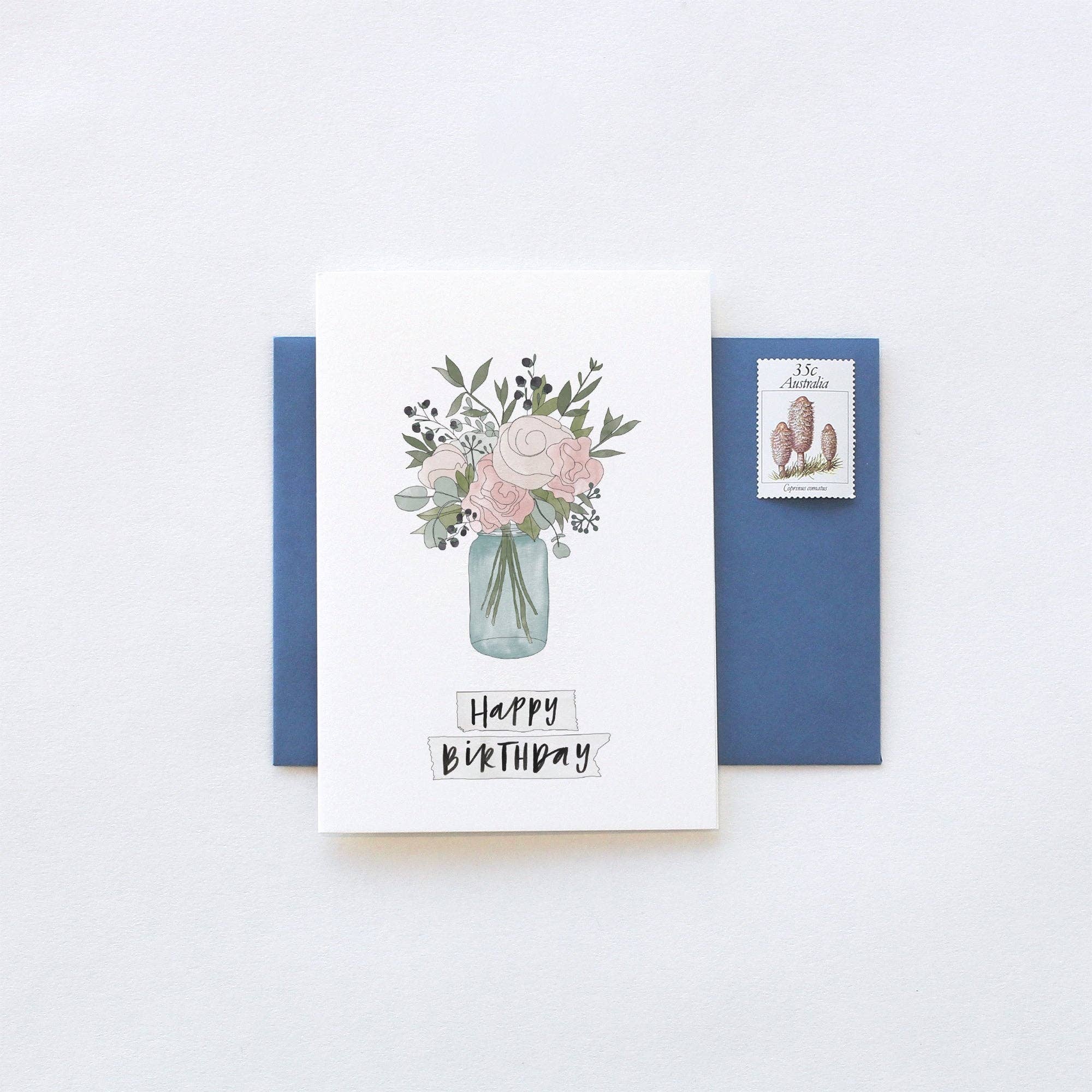 In the Daylight - Wholesale Birthday card - Jar of Flowers Greeting Card1
