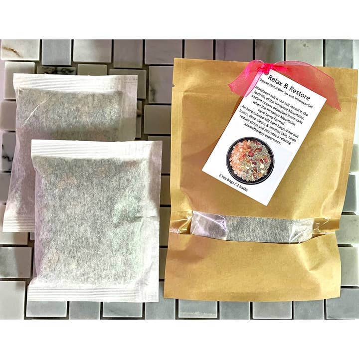 Deep Breath Designs, LLC - Wholesale Bath Soak/Milk - BATH TEA Relax & Restore Organic Herbal with Himalayan Salt2