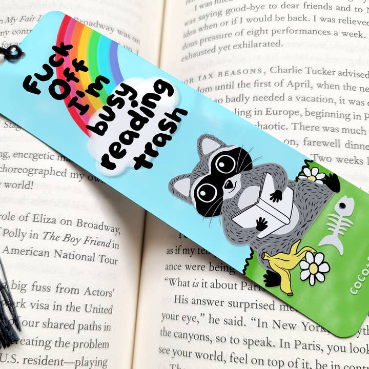 coco+bie designs - Vente Marque-page - F Off I'm Reading Trash - Marque-page amusant, amateur de livres, tendance