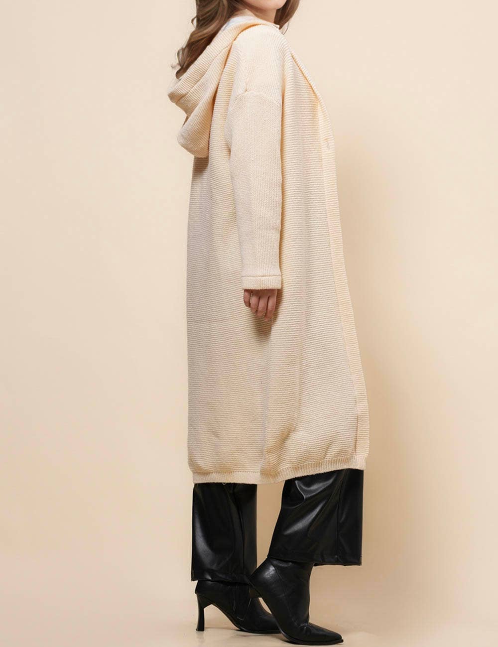 Sweetkama – Engroshandel Cardigan - Dame – Knap Hættetrøje Ensfarvet Sweaterfrakke Cardigan25