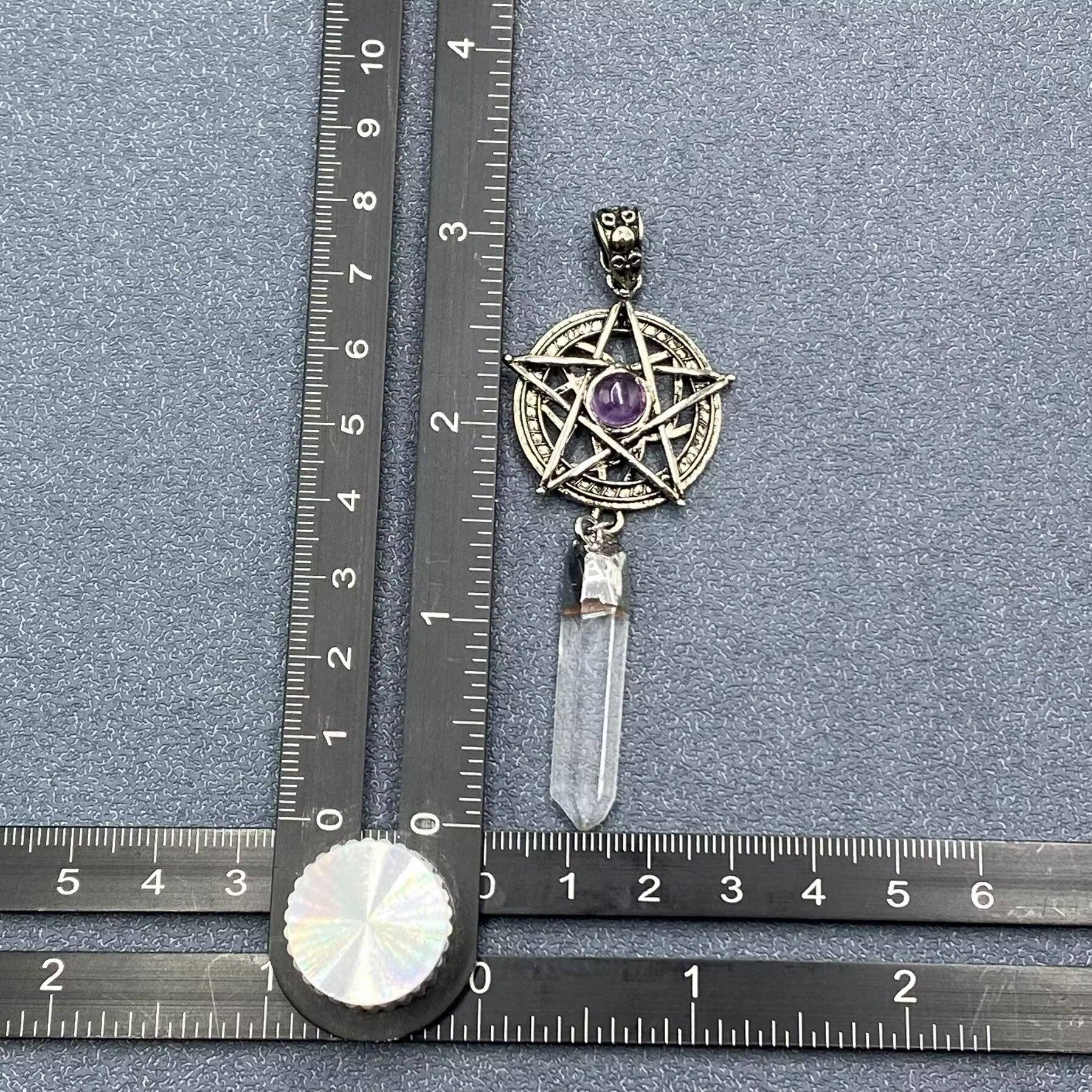 Mio Queena - Wholesale Spiritual Stone/Crystal - Stone & Crystal Pentagram Charm Pendant - CS9