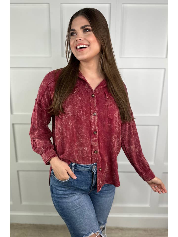 Jess Lea - Wholesale Button Down Shirt - Women's - Dean Button Up Top15