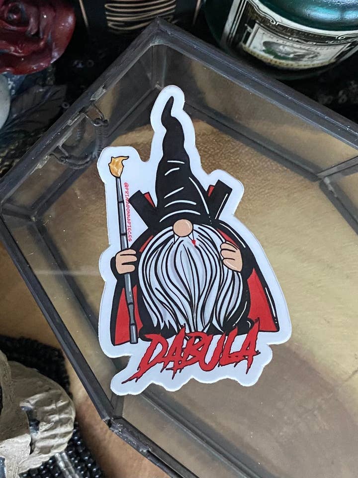 Dabula Autocollant (Qté. 1)| Autocollant Dracula| Autocollants vampire| Autocollants Dab| Accessoires Dab| Autocollants gnome| Autocollants pour ordinateur portable| Autocollants cannabis pour la vente par The Haus of Holly