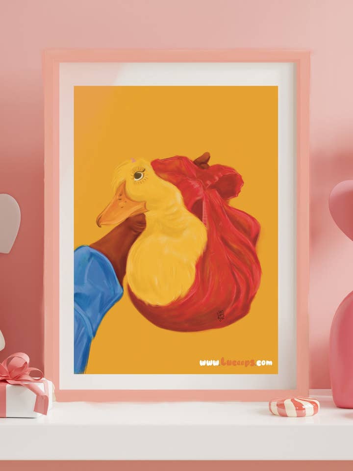 Sciarpa in formato A3 con stampa a forma di anatra per la vendita all'ingrosso da parte di Luce.eps