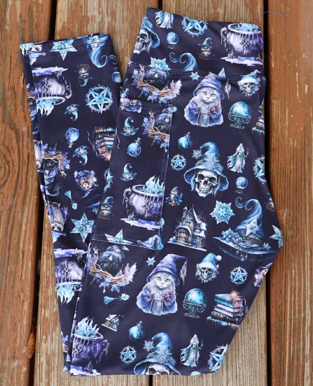 Triple Goddess Boutique - Wholesale Fashion Leggings - Women's - Alternative clothing, witchy, The Winter Witch Legging2