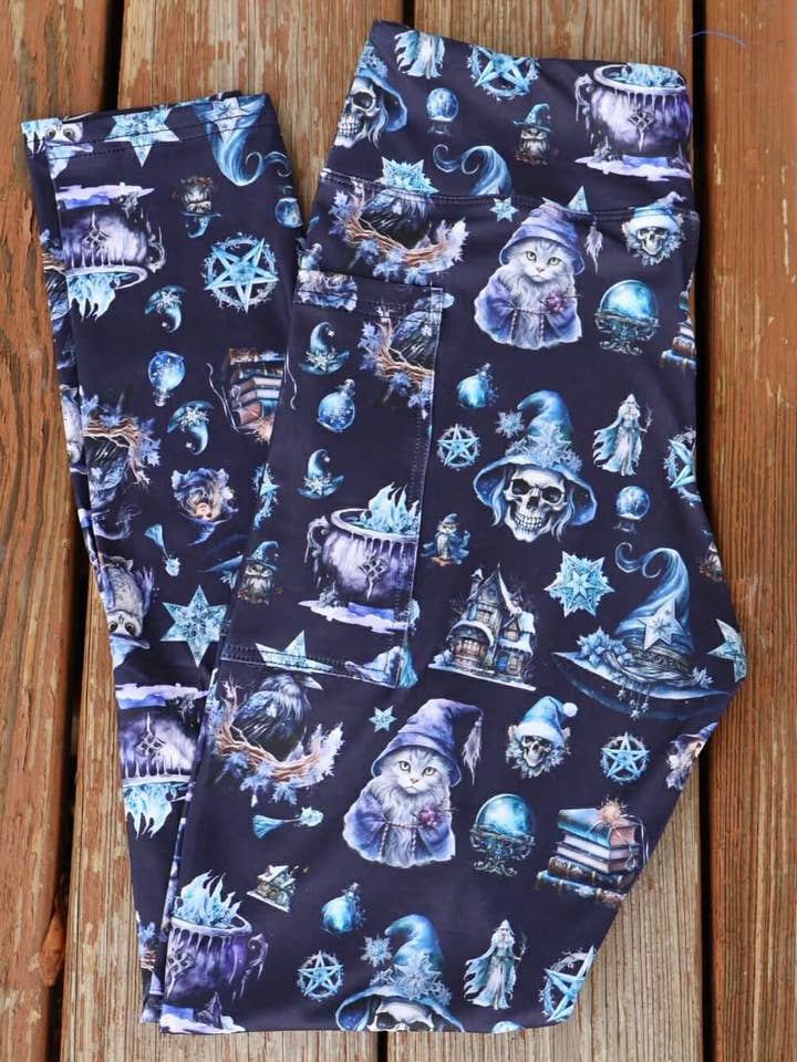 Triple Goddess Boutique - Wholesale Fashion Leggings - Women's - Alternative clothing, witchy, The Winter Witch Legging2