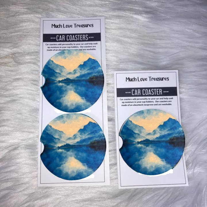 Mountain View Car Coaster for wholesale by Much Love Treasures