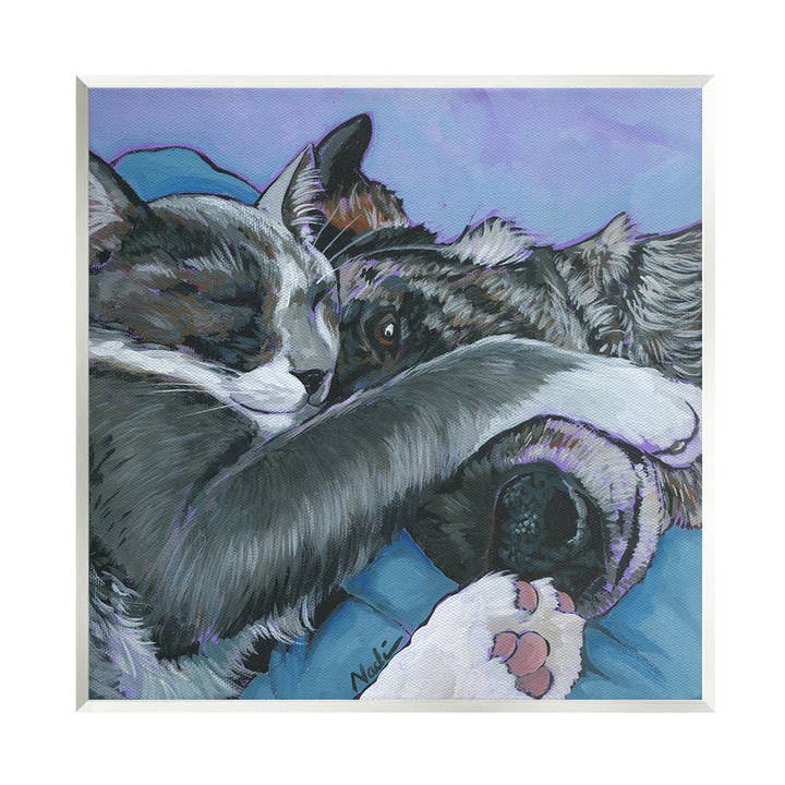 Targa per dormire a forma di gatto e cane per la vendita all'ingrosso da parte di Stupell Industries