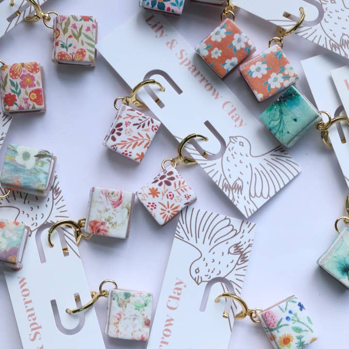 Lily and Sparrow Clay - Wholesale Huggie Earrings - Floral Book Earring Bundle (Large Assortment)3