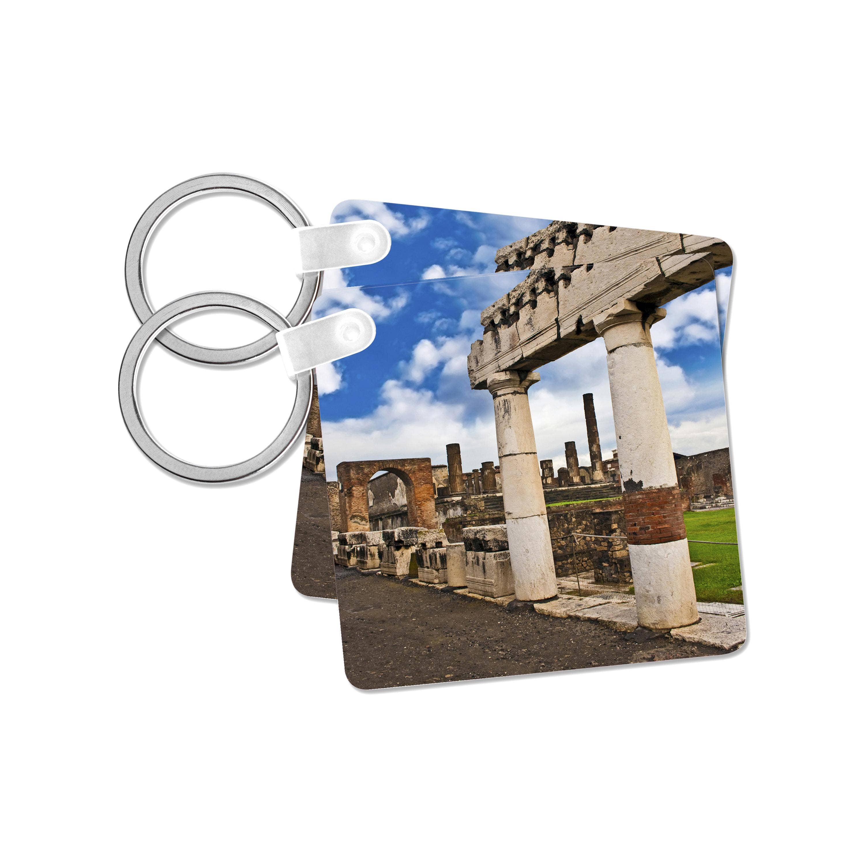 3dRose - Wholesale Keychain - Unisex - 3dRose, Ancient ruins of Pompeii, Campania, Italy - EU16 MGL0062 - Miva Stock, Key Chain0